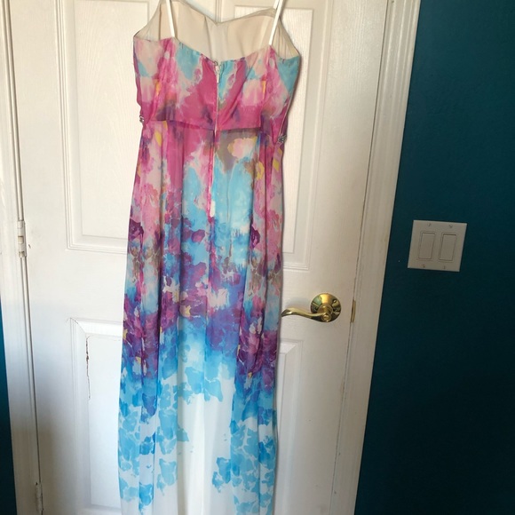 Adrianna Papell Dresses | Hailey Logan by Adriana Papell Watercolor Maxi, - Picture 7 of 11
